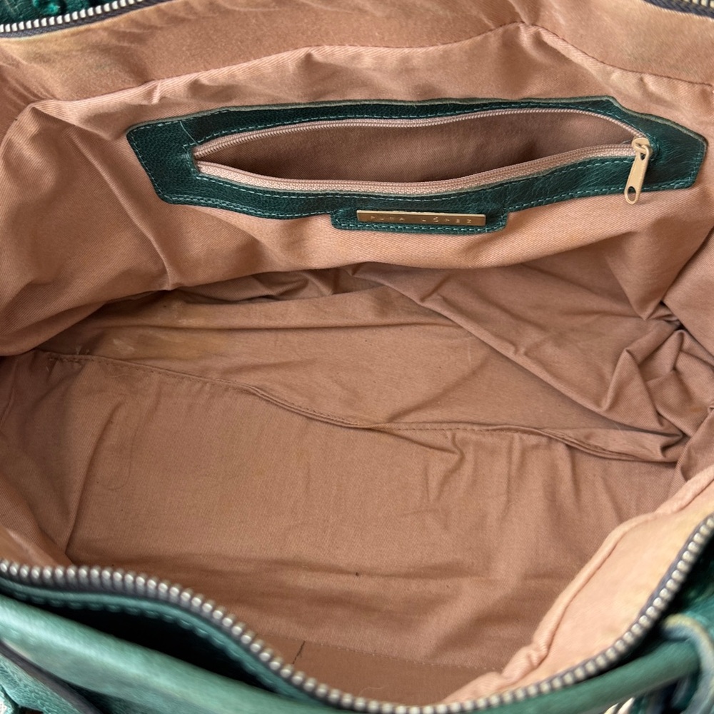 Free People Leather Teal Shoulder Bag Day to Evening 🌈 - Picture 5 of 14